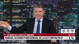 A horas del paro general el gobierno acusó a la CGT de 'fundamentalistas del atraso'