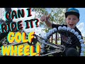 Golf Ball BMX Wheel! Can I Ride it?!