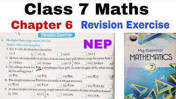 Class 7 | Maths | Chapter 6 | Revision Exercise | My Essential Mathematics | Ratio and Proportion