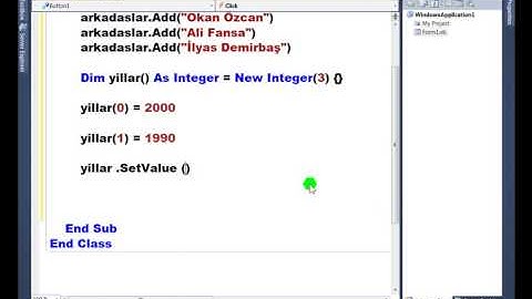 Visual Basic .NET - Ders 302 : ArrayList - Count -2