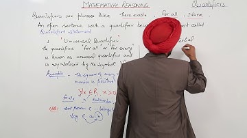 CBSE CLASS 11 MATH - MATHEMATICAL REASONING -  Quantifiers