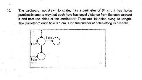 P6 2018 Tao Nan Prelims Q15 - Perimeter | Cardboard holes length breadth | PSLE Maths