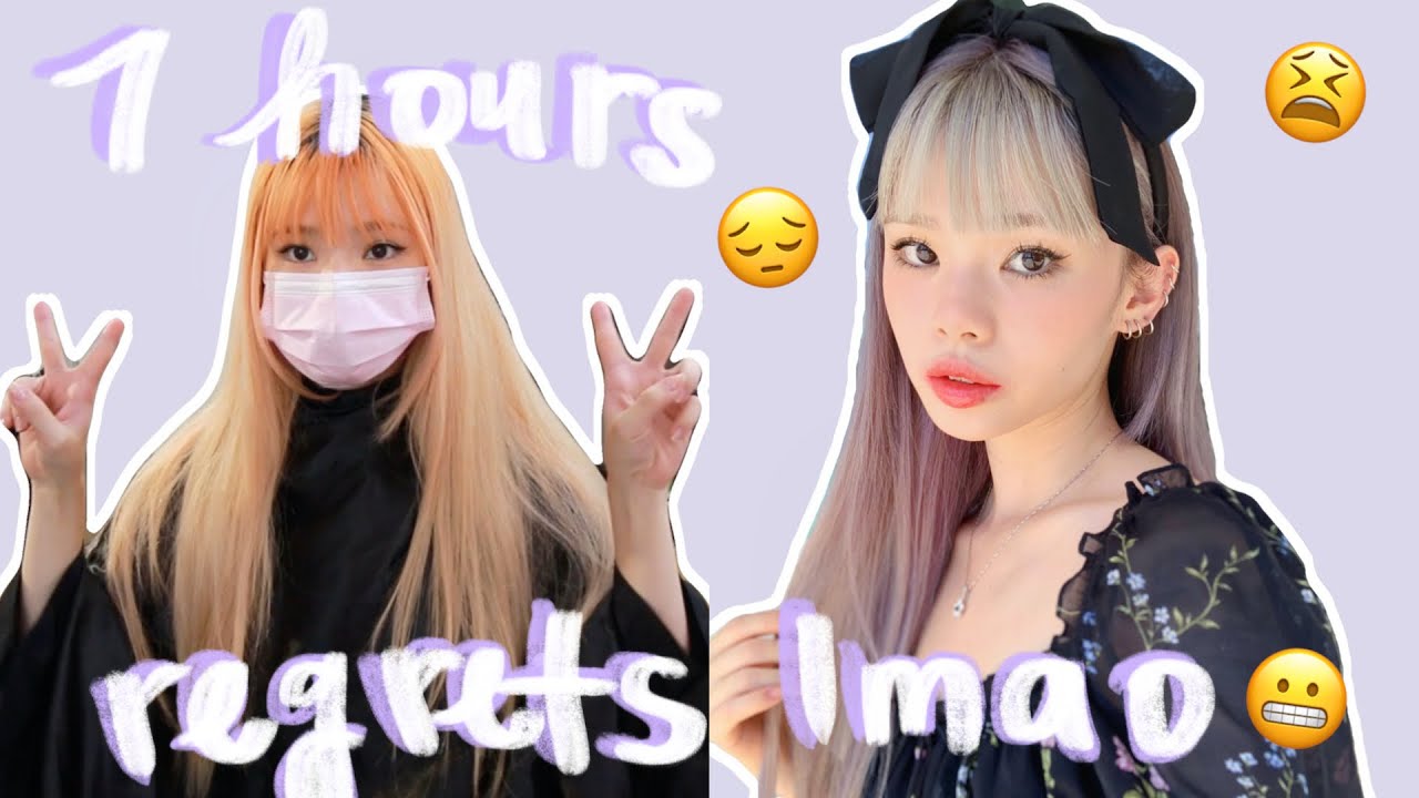 INTENSE 7 HOUR HAIR TRANSFORMATION 😔😫 ugly stained orange to purple silver 💜🤍 my new fall color!!