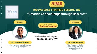Knowledge Sharing Session on Creation of Knowledge through Research Guide