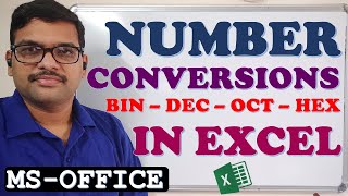 NUMBER CONVERSION FUNCTIONS IN EXCEL || MS-OFFICE