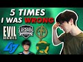 5 Times I Was WRONG About The 2020 Spring Split