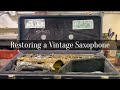 Restoring a vintage saxophone at milano musics repair shop
