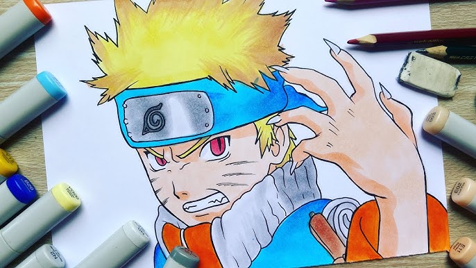 Como Desenhar o Naruto Modo Sennin - Passo a Passo - Drawing Naruto Sennin  