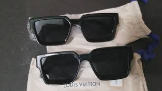 Louis Vuitton Millionaire 1.1 sunglass size comparison : E vs W.