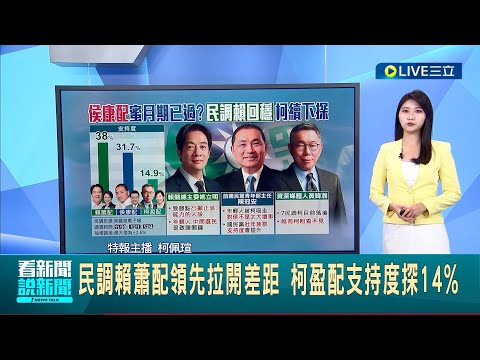 三腳督最新民調出爐! 賴蕭配領先拉開差距 柯盈配支持度探14% 喊話柯粉同溫層 黃暐瀚: 柯落後唯有柯粉看不見｜主播 柯佩瑄｜【LIVE大現場】20231205｜三立新聞台