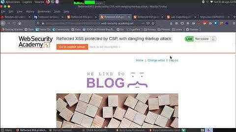 Reflected XSS protected by CSP, with dangling markup attack