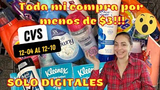 Cvs 🤩  SOLO CUPONES DIGITALES!! Toda mi compra por menos de $3!!