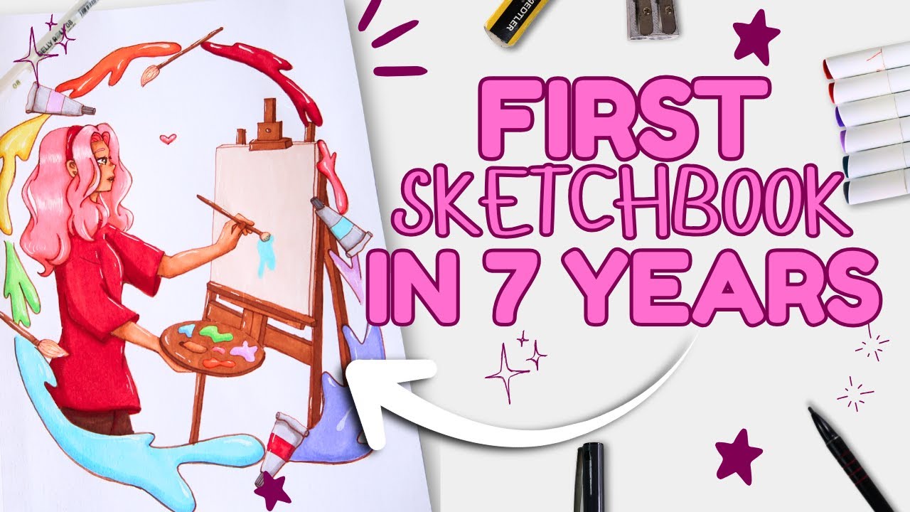 STARTING A NEW SKETCHBOOK AFTER 7 YEARS?! (Come draw the first page of ...