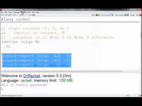 Racket Programming: Testing and debugging in Racket - YouTube
