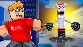 HAPPY ISN'T HAPPY! 😠 Can I ESCAPE Wobmart? | PANIK #roblox