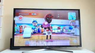 Playing Wii Sports Resort for the Wii U Swordplay,Bowling,Table Tennis w/Oweeplays9