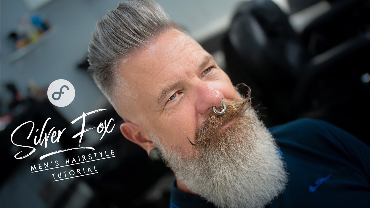 How To Do A Silver Fox Undercut With A Big Beard Barber Tutorial