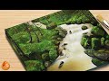 Forest stream waterfall Acrylic painting 😍/ Acrylic painting for beginners | Episode #266