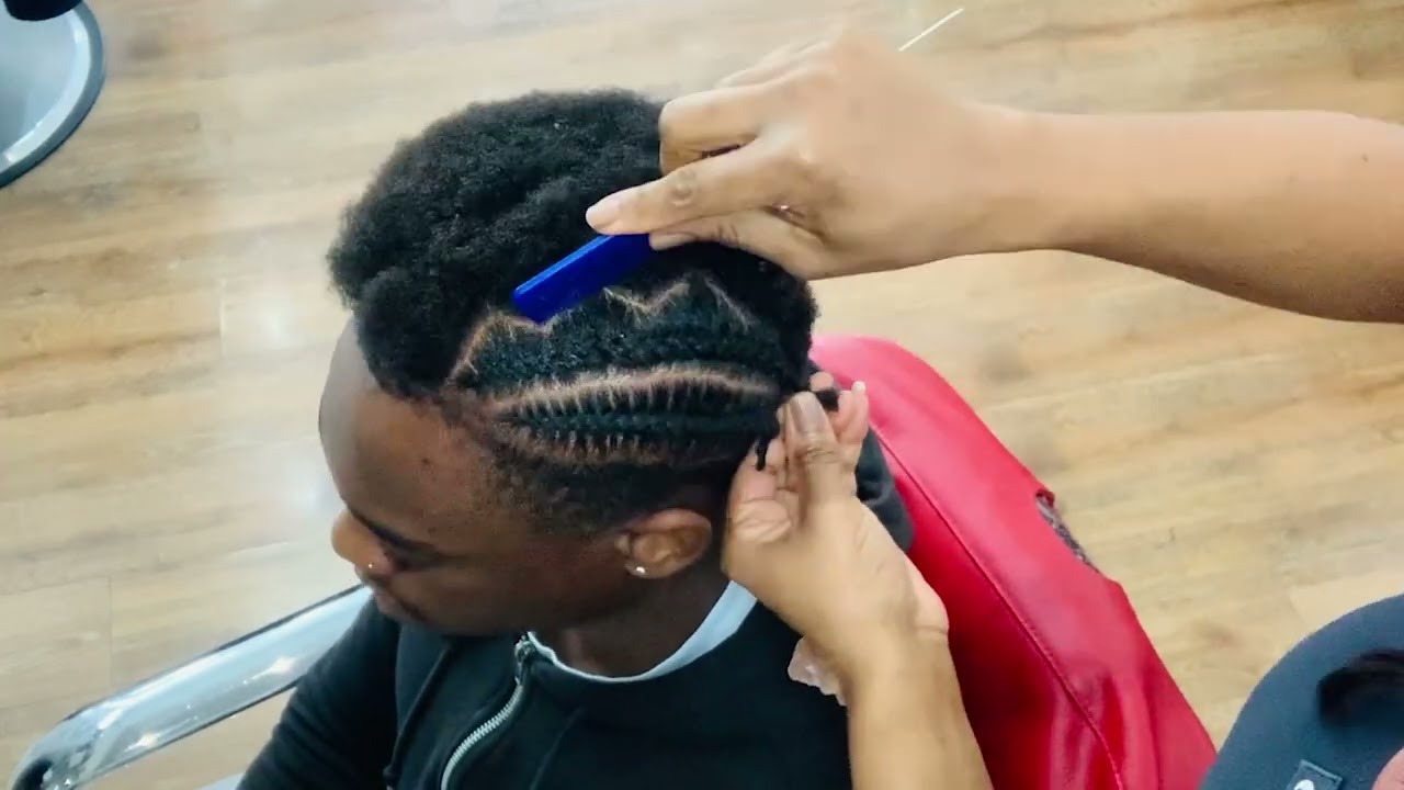 ZIGZAG DESIGN BRAIDS ON SHORT HAIR 