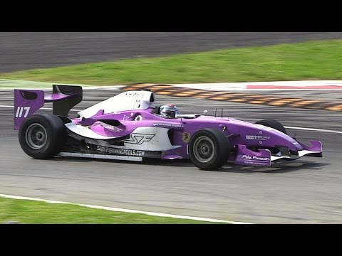 Superleague Formula Cars EPIC Sound at Monza Circuit - 4.2-litre V12 Engine