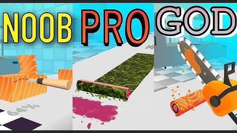 Sushi Roll 3D🤩NOOB VS PRO VS GOD New Max Levels Game Mobile #gameplay