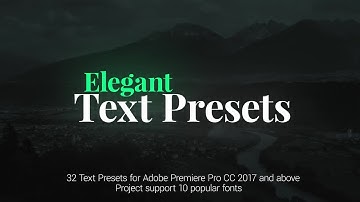 Elegant Text Presets Motion Graphics Templates