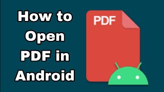 How to Open a PDF on Android | how to fix can't open pdf on android