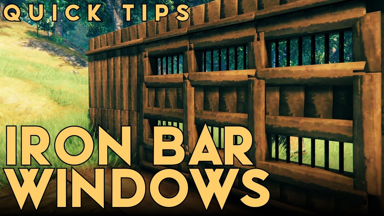 VALHEIM How to Build Iron Bar Windows! Quick Build Tips YouTube