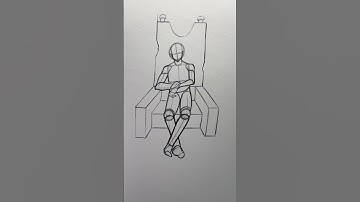 How to draw Itachi sitting on the throne ⭐️Tutorial⭐️ #itachi #itachiuchiha #naruto #pose #howtodraw