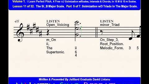 Part 5b. LESSON 11 of 32, The Si_B Major Scale. EAR TRAINING EXERCISES