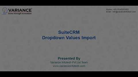 SuiteCRM Dropdown Values Import