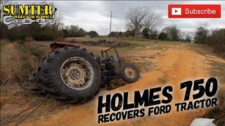 Holmes 750 Recovers Ford Tractor