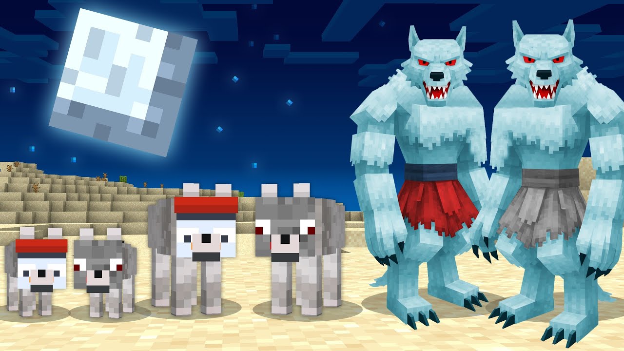 Ich werde von WOLFSWELPEN zu WERWOLF in Minecraft