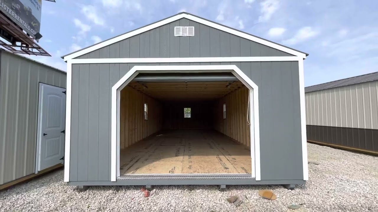 16x40 garage walk through Hoosier Sheds Kokomo