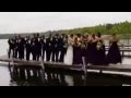 Wedding party falls into lake when dock collapses in minnesota