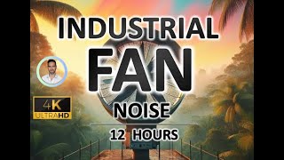 Industrial Fan Noise | 12 Hours BLACK SCREEN | Study, Sleep, Tinnitus Relief and Focus