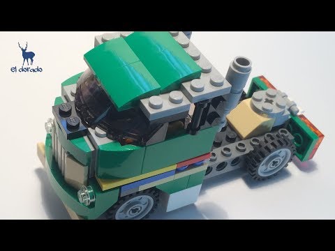 YouTube thumbnail: LEGO CREATOR 31056 Alternative - Trailer Construction in Green Cruiser  / レゴ クリエイター / el dorado