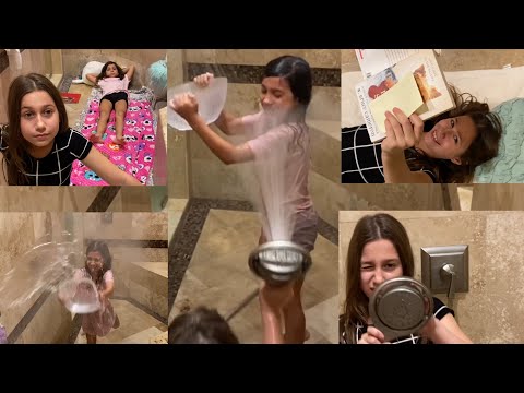 LAST TO LEAVE THE SHOWER CHALLENGE WINS $$$ TO CHARITY!! | Victoria And Morgan