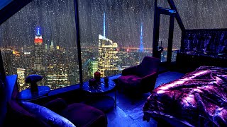 HEAVY RAIN in MANHATTAN ☔ Heavy Rain for Sleep, Study and Relaxation, Meditation