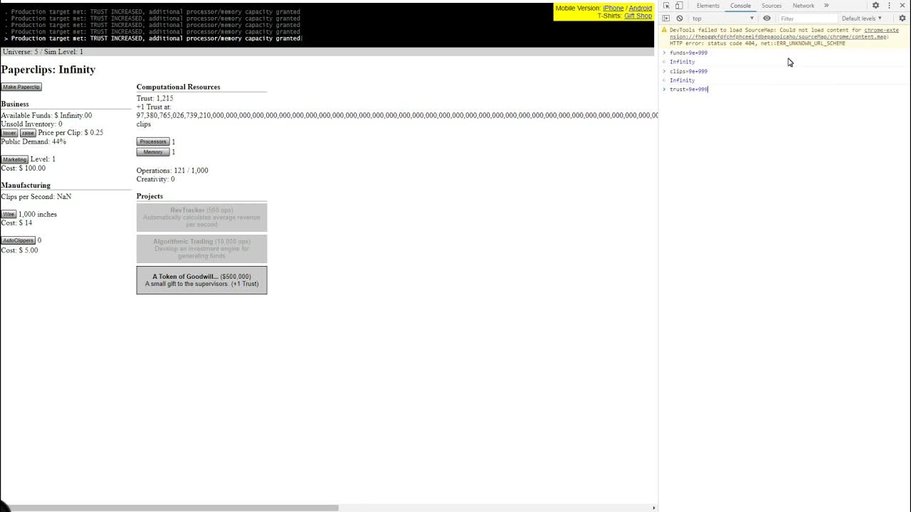 How to Cheat Universal Paperclips YouTube