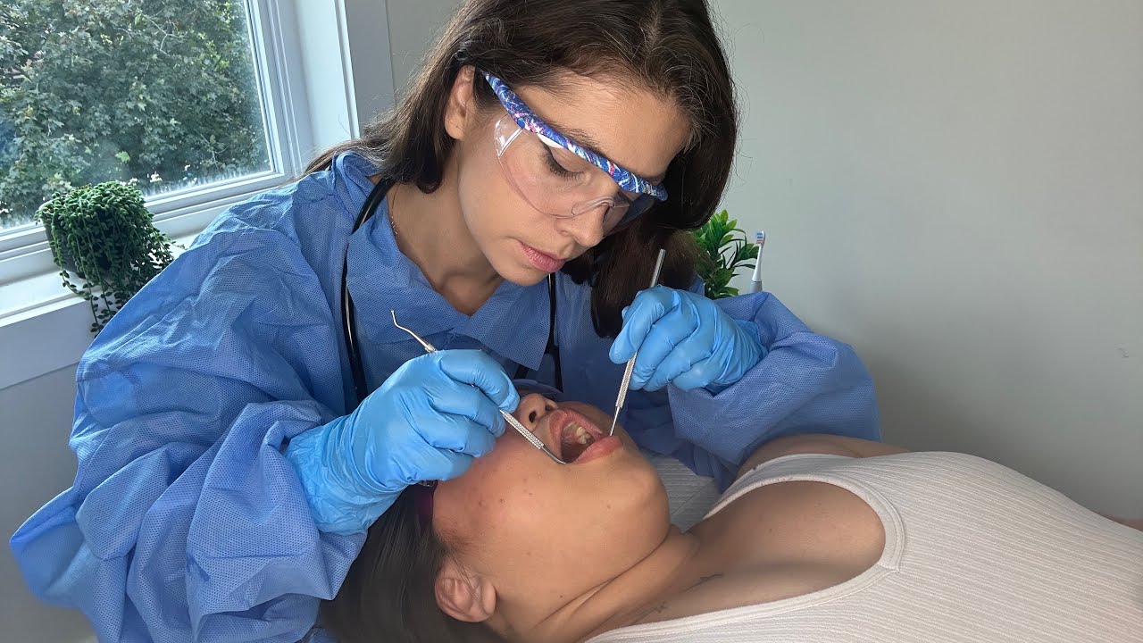 ASMR Realistic Dental Exam (Face, Teeth, Real Person Teeth Checkup & Cleaning) Soft Spoken Role-play