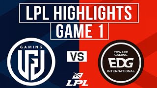 LGD vs EDG Highlights Game 1 | LPL 2025 Split 3 | LGD Gaming vs EDward Gaming
