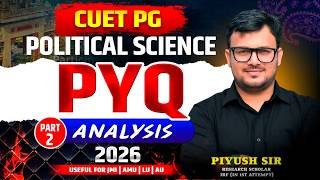 CUET PG Political Science Previous Year Paper(Part -2) detailed analysis by talking polity