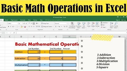 Basic Math Operations in Excel: Your Ultimate Guide