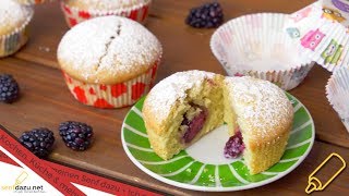 Brombeer Marzipan Muffins Rezept I Muffins Mit Ummantelten Brombeeren I Surprise Inside Muffins