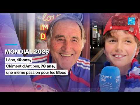 L&eacute;on, Cl&eacute;ment d'Antibes : 68 ans les s&eacute;parent mais ils vivent le m&ecirc;me r&ecirc;ve en suivant les Bleus

Ils ont tous les deux travers&eacute; l&rsquo;Atlantique pour suivre les Bleus aux &Eacute;tats-Unis. L&eacute;on, 10 ans, assiste &agrave; sa premi&egrave;re Coupe du monde.

#L&eacute;on #Cl&eacute;ment #dAntibes #ans #les