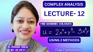 Show that u= 2x+y^3-3x^2y is harmonic|| find harmonic conjugate and corresponding analytic function