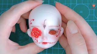 All Process | DIY | BJD Faceups stoties | Repainting Dolls | Doll Makeup | L01-09