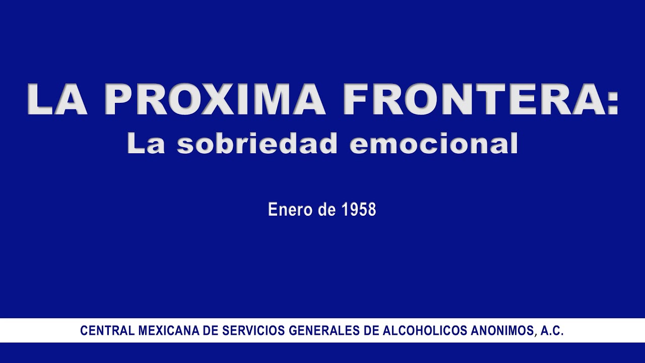 La próxima frontera: La sobriedad emocional