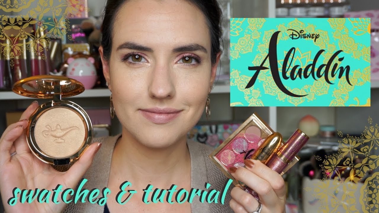 New Mac Disney Aladdin Makeup Collection Tutorial Lots Of Swatches Youtube 